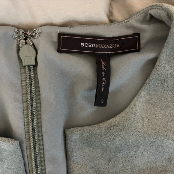 BCBGMaxAzria Suede Adelene Y2k Shift Mini Dress - Size Small - Picture 8 of 10